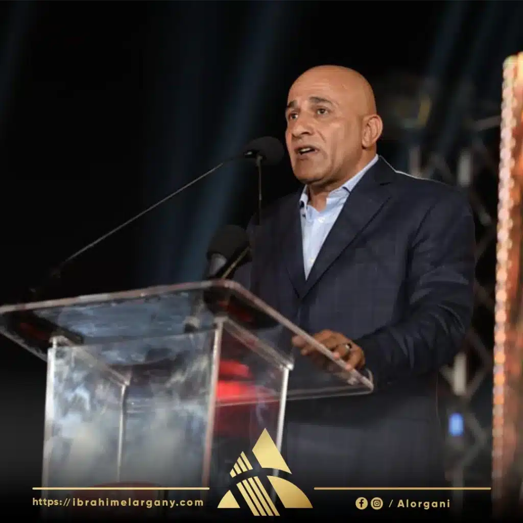 كلمه إبراهيم العرجانى خلال تكريم النادى الأهلى له